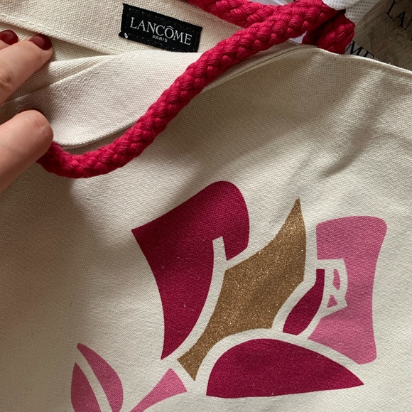 NEW Linen Tote Shoulder Handbag, Pink - Picture 8 of 9